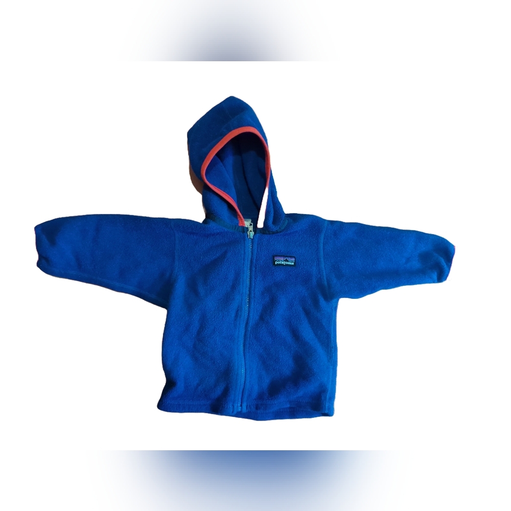 Patagonia baby synchilla fleece jacket, blue, 6 months, good used condition